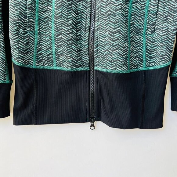 Lululemon Daily Practice Jacket, Irregular Spacebone green/black, Size 4 - Picture 6 of 10